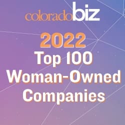Colorado biz image with title of 2022 top woman-owned companies.